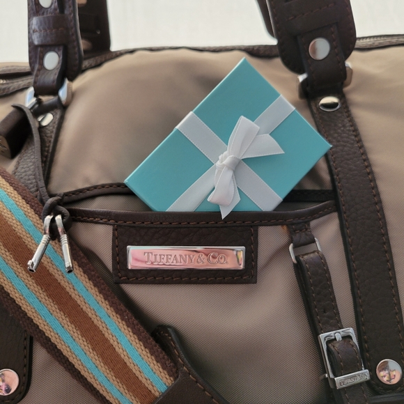 Tiffany & Co Newport Large Weekend Bag Khaki Nylon - Picture 2 of 15